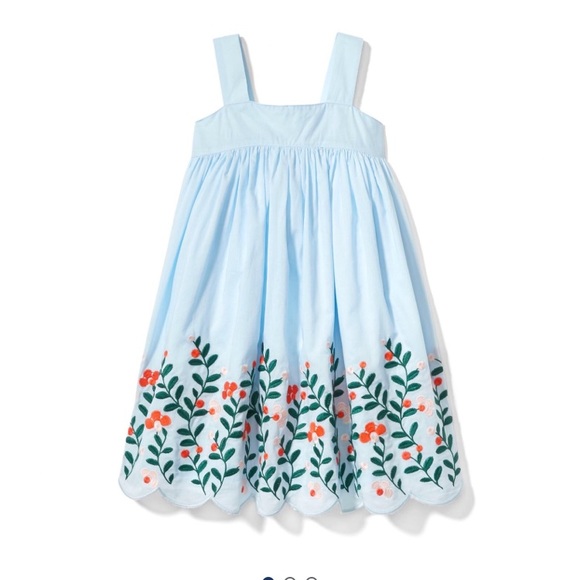 baby blue embroidered dress